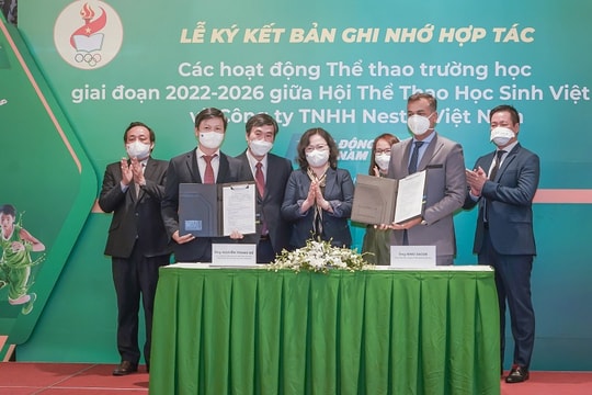 Nhiều hoạt động thể thao trường học giai đoạn 2022-2026 được ký kết