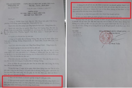 Một doanh nghiệp yêu cầu tòa án cho phá sản địa ốc Khang Thông vì chây ỳ nợ Một doanh nghiệp yêu cầu tòa án cho phá sản địa ốc Khang Thông vì chây ỳ nợ