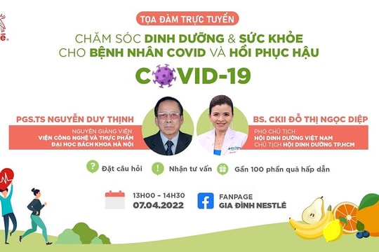 Tư vấn trực tuyến về chăm sóc dinh dưỡng & sức khỏe cho bệnh nhân sau Covid