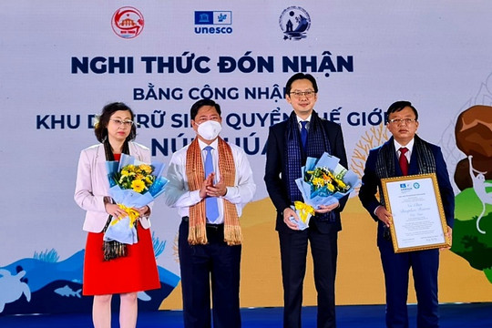 Ninh Thuận đón Bằng công nhận Khu dự trữ sinh quyển thế giới Núi Chúa