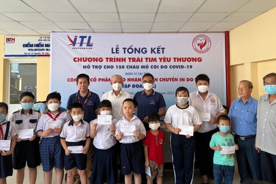 Tổng kết chương trình “Trái tim yêu thương” trợ giúp 150 cháu mồ côi