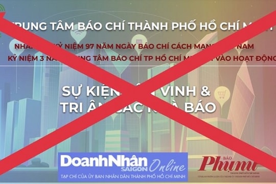 Cảnh báo giả mạo Tạp chí Doanh Nhân Sài Gòn kêu gọi tài trợ tri ân nhà báo