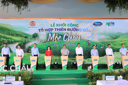 Mộc Châu Milk và Vinamilk khởi công dự án tổ hợp Thiên đường sữa Mộc Châu