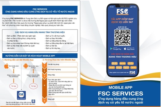 App Mobile FSC SERVICES: Ứng dụng cung ứng dịch vụ có yếu tố nước ngoài