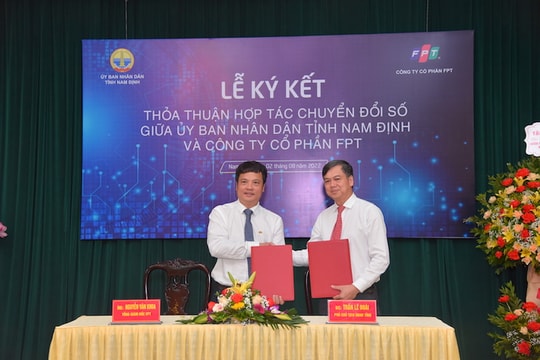 Nam Định và FPT ký kết thỏa thuận hợp tác chuyển đổi số