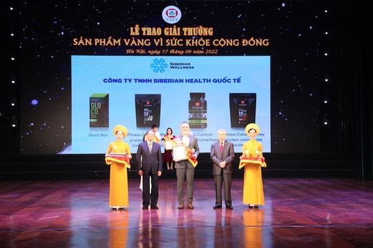 Siberian Wellness nhận giải thưởng sản phẩm vàng vì sức khỏe cộng đồng