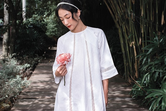 Áo dài linen mùa Thu 2022