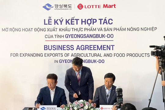 Tỉnh Gyeongsangbuk-do ký kết hợp tác với Lotte Mart phân phối nông sản cao cấp Hàn Quốc