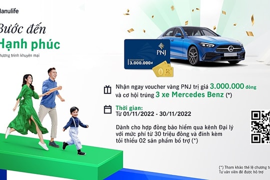 Manulife Việt Nam tiếp tục tri ân khách hàng với chương trình "Bước đến hạnh phúc"
