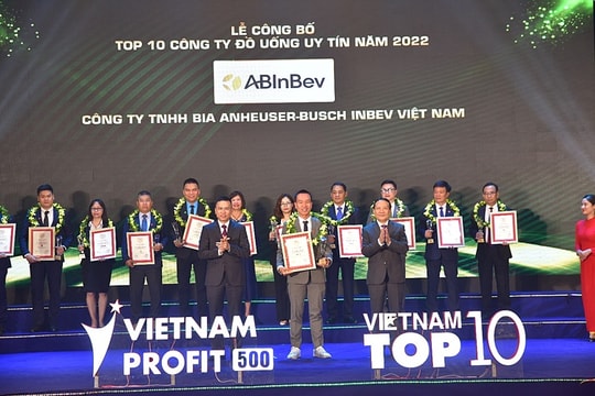 ABInBev ba năm liên tiếp đoạt "Top 10 công ty đồ uống uy tín năm 2022