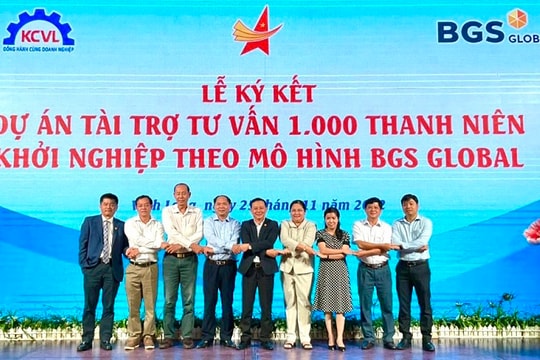 Ký kết triển khai dự án tài trợ tư vấn 1.000 thanh niên khởi nghiệp theo mô hình BGS Global