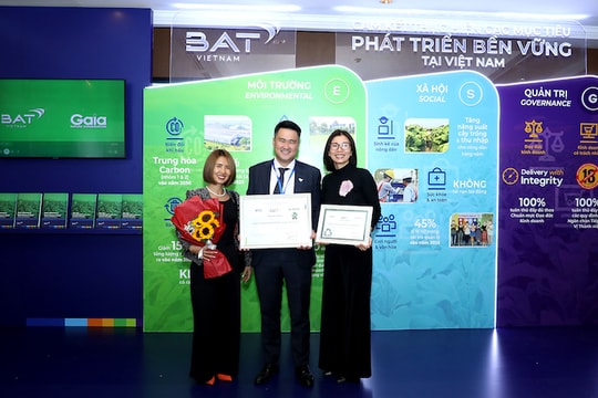 BAT Việt Nam được vinh danh phát triển bền vững