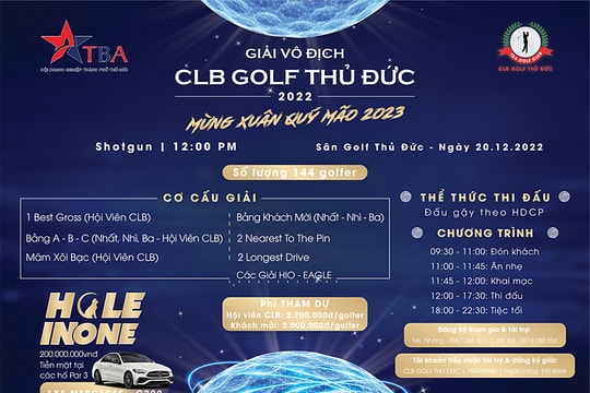 Giải vô địch CLB Golf Thủ Đức mừng Xuân Quý Mão 2023