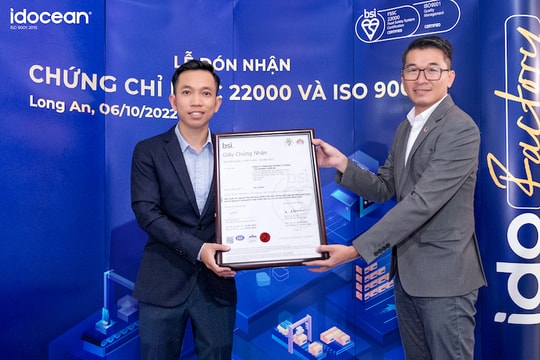 Idocean nhận chứng nhận hệ thống an toàn thực phẩm FSSC 22000