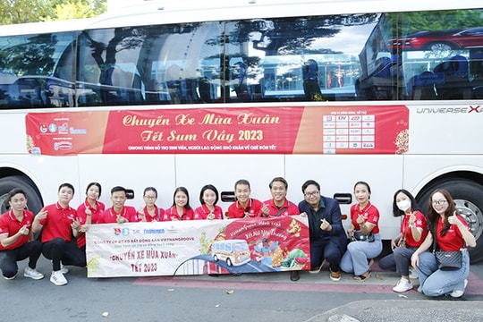 2.000 sinh viên và người lao động có hoàn cảnh khó khăn được hỗ trợ về quê ăn Tết