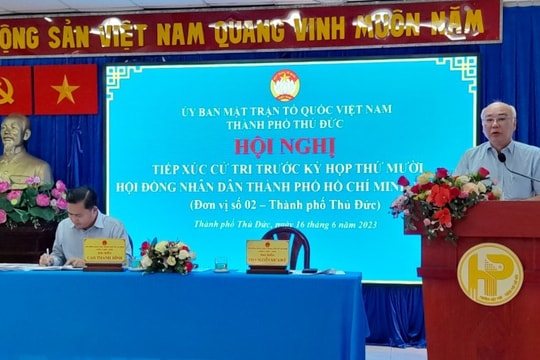 Đại biểu HĐND TP.HCM tiếp xúc cử tri thành phố Thủ Đức
