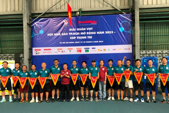 Khai mạc Giải quần vợt Hội Nhà báo TP.HCM mở rộng năm 2023 tranh Cúp Thịnh Trí