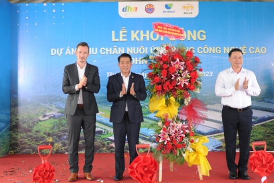 Khởi công dự án khu chăn nuôi ứng dụng công nghệ cao DHN Tây Ninh
