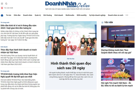Tạp chí Doanh Nhân Sài Gòn Online ra mắt giao diện mới Tạp chí Doanh Nhân Sài Gòn Online ra mắt giao diện mới