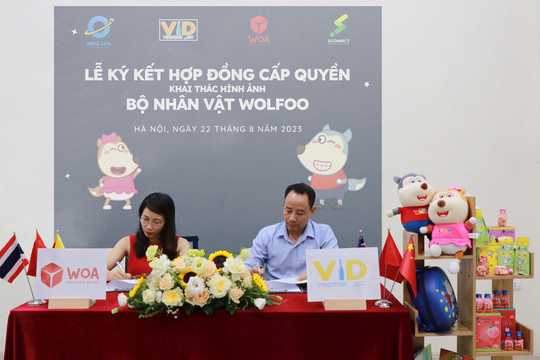 WOA Universal hợp tác cùng Vindrink ra mắt sản phẩm kẹo Wolfoo