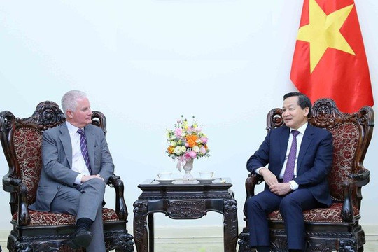 Phó Thủ tướng Lê Minh Khái đón tiếp Giám đốc điều hành Công ty Warburg Pincus