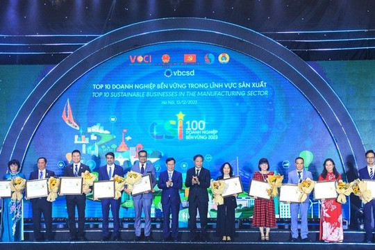 Top 100 doanh nghiệp bền vững tại Việt Nam năm 2023 được công bố