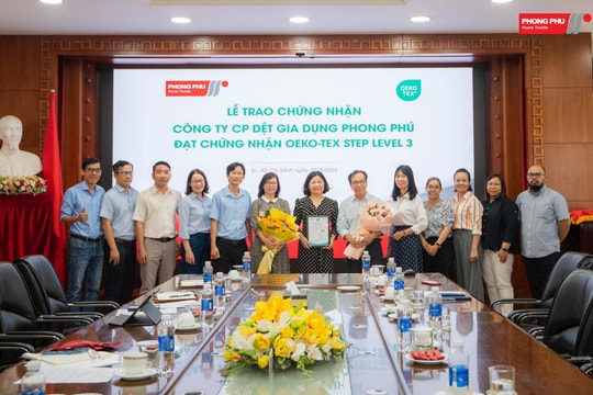Phong Phú đạt chứng nhận OEKO-TEX STeP Level 3