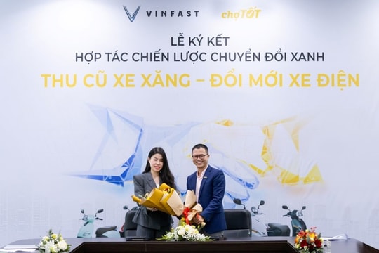 VinFast hợp tác cùng Chợ Tốt tổ chức thu xe máy xăng đổi xe máy điện VinFast hợp tác cùng Chợ Tốt tổ chức thu xe máy xăng đổi xe máy điện