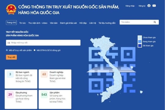Vận hành Cổng thông tin truy xuất nguồn gốc sản phẩm, hàng hóa quốc gia từ 1/6/2024 Vận hành Cổng thông tin truy xuất nguồn gốc sản phẩm, hàng hóa quốc gia từ 1/6/2024