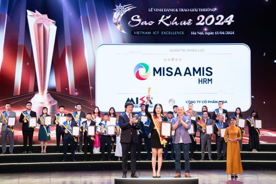 Giải thưởng Sao Khuê 2024, MISA AMIS HRM được xếp hạng 5 sao trong lĩnh vực quản trị nhân lực Giải thưởng Sao Khuê 2024, MISA AMIS HRM được xếp hạng 5 sao trong lĩnh vực quản trị nhân lực