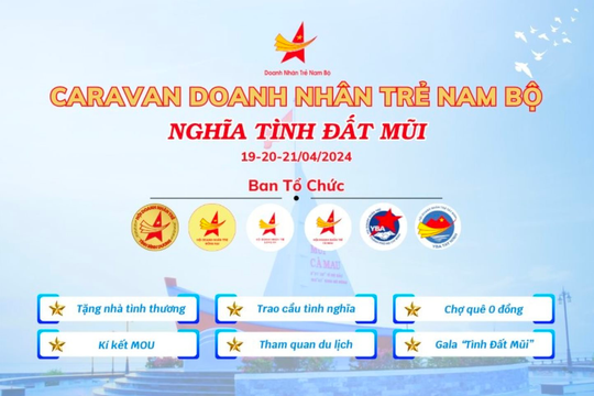 Nhiều hoạt động nhân ái trong Caravan Doanh nhân trẻ Nam bộ lần thứ nhất năm 2024 Nhiều hoạt động nhân ái trong Caravan Doanh nhân trẻ Nam bộ lần thứ nhất năm 2024