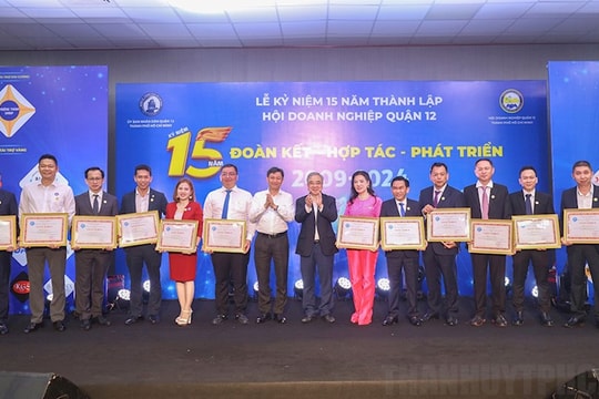 15 năm hình thành và phát triển, Hội Doanh nghiệp quận 12 đã có những đóng góp vượt bậc 15 năm hình thành và phát triển, Hội Doanh nghiệp quận 12 đã có những đóng góp vượt bậc