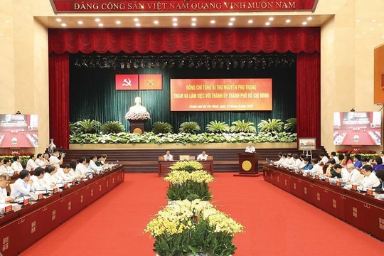 Thương tiếc Tổng Bí thư Nguyễn Phú Trọng: TP.HCM tiếp tục giữ vững vai trò “Vì cả nước - cùng cả nước” Thương tiếc Tổng Bí thư Nguyễn Phú Trọng: TP.HCM tiếp tục giữ vững vai trò “Vì cả nước - cùng cả nước”