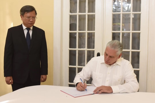 Lễ Quốc tang Tổng Bí thư Nguyễn Phú Trọng tại Cuba, Lào Lễ Quốc tang Tổng Bí thư Nguyễn Phú Trọng tại Cuba, Lào