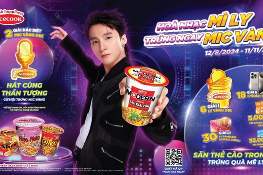 Acecook Việt Nam: Chương trình khuyến mại - “săn thẻ cào trong ly, trúng quà mê ly” Acecook Việt Nam: Chương trình khuyến mại - “săn thẻ cào trong ly, trúng quà mê ly”