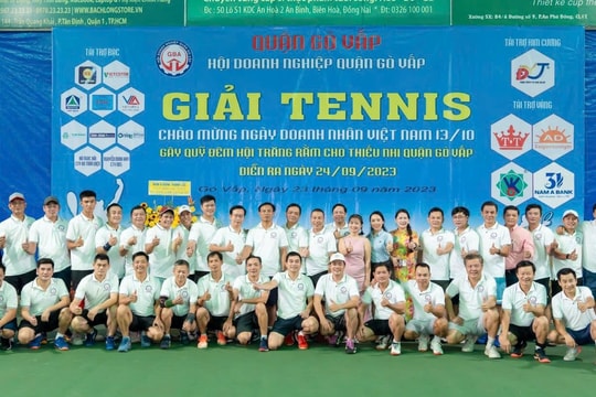 Sắp diễn ra Giải Tennis Hội Doanh nghiệp quận Gò Vấp mở rộng lần 2 Sắp diễn ra Giải Tennis Hội Doanh nghiệp quận Gò Vấp mở rộng lần 2