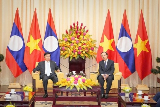 Bí thư Thành ủy TP.HCM hội kiến Tổng Bí thư, Chủ tịch nước Lào Bí thư Thành ủy TP.HCM hội kiến Tổng Bí thư, Chủ tịch nước Lào