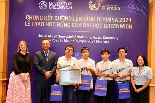 Bốn thí sinh chung kết Đường lên đỉnh Olympia 2024 nhận học bổng toàn phần từ Đại học Greenwich