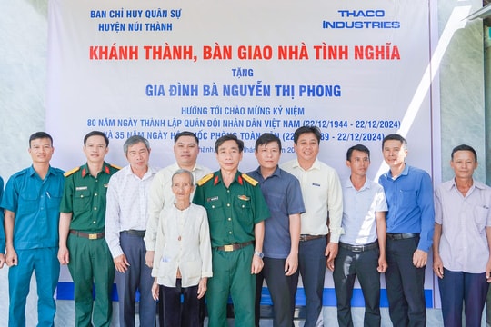 Thaco Chu Lai trao tặng 37 ngôi nhà tình nghĩa cho Quảng Nam