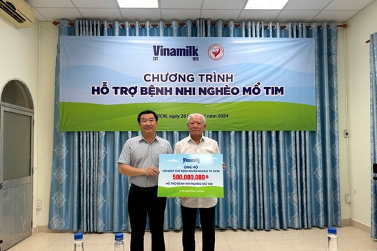Vinamilk tiếp tục hỗ trợ kinh phi mổ tim cho trẻ em mắc bệnh tim bẩm sinh Vinamilk tiếp tục hỗ trợ kinh phi mổ tim cho trẻ em mắc bệnh tim bẩm sinh
