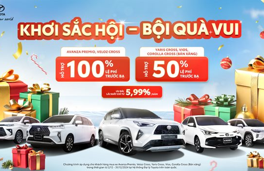 Toyota chốt sổ năm 2024 với loạt ưu đãi cực lớn Toyota chốt sổ năm 2024 với loạt ưu đãi cực lớn