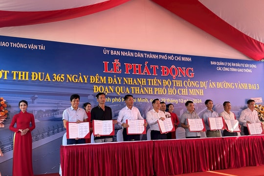 TP.HCM phát động thi đua 365 ngày đêm thi công đường Vành đai 3 TP.HCM phát động thi đua 365 ngày đêm thi công đường Vành đai 3