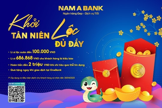 Nam A Bank lì xì khách hàng đầu Xuân 2025 Nam A Bank lì xì khách hàng đầu Xuân 2025