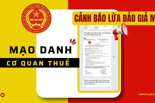 Cảnh báo hành vi lừa đảo giả mạo cơ quan thuế Cảnh báo hành vi lừa đảo giả mạo cơ quan thuế