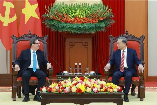 Tổng Bí thư Tô Lâm tiếp Bộ trưởng Ngoại giao Cuba Tổng Bí thư Tô Lâm tiếp Bộ trưởng Ngoại giao Cuba