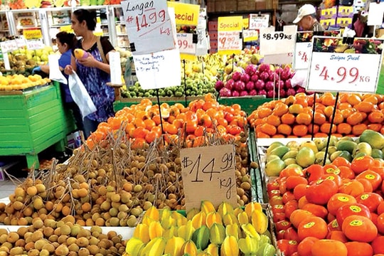 Nông sản, thực phẩm Việt được tiêu thụ mạnh tại Úc Nông sản, thực phẩm Việt được tiêu thụ mạnh tại Úc