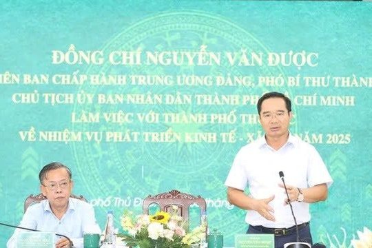 Chủ tịch UBND TP.HCM Nguyễn Văn Được: TP. Thủ Đức phải nghĩ lớn, làm lớn và thắng lớn Chủ tịch UBND TP.HCM Nguyễn Văn Được: TP. Thủ Đức phải nghĩ lớn, làm lớn và thắng lớn