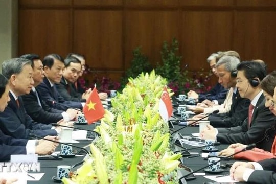 Tổng Bí thư Tô Lâm hội đàm với Thủ tướng Singapore Lawrence Won