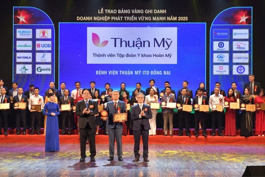 Bệnh viện Thuận Mỹ ITO Đồng Nai, thành viên Tập đoàn y khoa Hoàn Mỹ nhận giải thưởng Doanh nghiệp phát triển vững mạnh 2025 Bệnh viện Thuận Mỹ ITO Đồng Nai, thành viên Tập đoàn y khoa Hoàn Mỹ nhận giải thưởng Doanh nghiệp phát triển vững mạnh 2025
