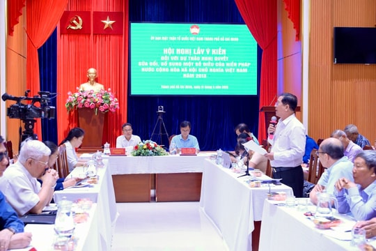 Ủy ban MTTQ Việt Nam TP.HCM tổ chức lấy ý kiến góp ý sửa đổi Hiến pháp năm 2013